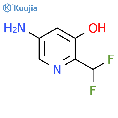 5-Amino-2-(difluoromethyl)-3-hydroxypyridine structure