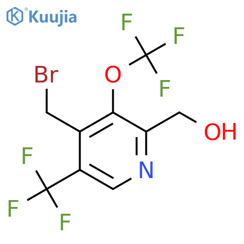 4-(Bromomethyl)-3-(trifluoromethoxy)-5-(trifluoromethyl)pyridine-2-methanol structure