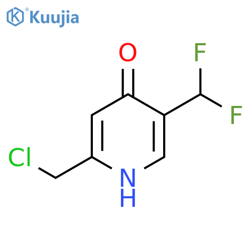 2-(Chloromethyl)-5-(difluoromethyl)-4-hydroxypyridine structure
