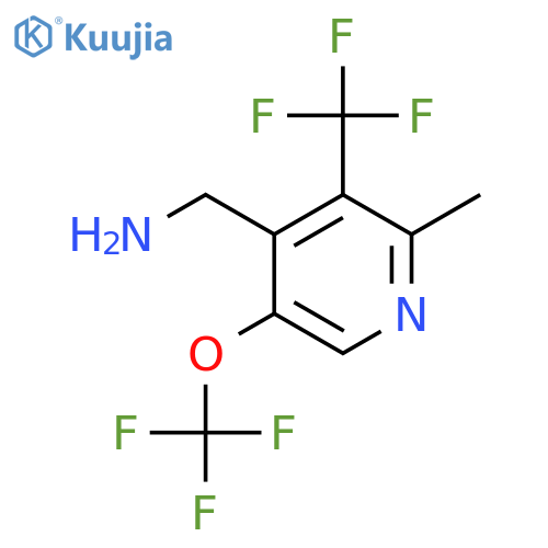 4-(Aminomethyl)-2-methyl-5-(trifluoromethoxy)-3-(trifluoromethyl)pyridine structure