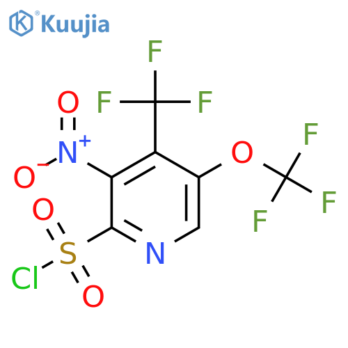 3-Nitro-5-(trifluoromethoxy)-4-(trifluoromethyl)pyridine-2-sulfonyl chloride structure