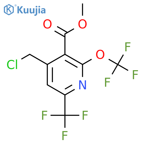 Methyl 4-(chloromethyl)-2-(trifluoromethoxy)-6-(trifluoromethyl)pyridine-3-carboxylate structure