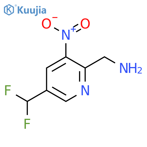 2-(Aminomethyl)-5-(difluoromethyl)-3-nitropyridine structure
