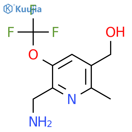 2-(Aminomethyl)-6-methyl-3-(trifluoromethoxy)pyridine-5-methanol structure