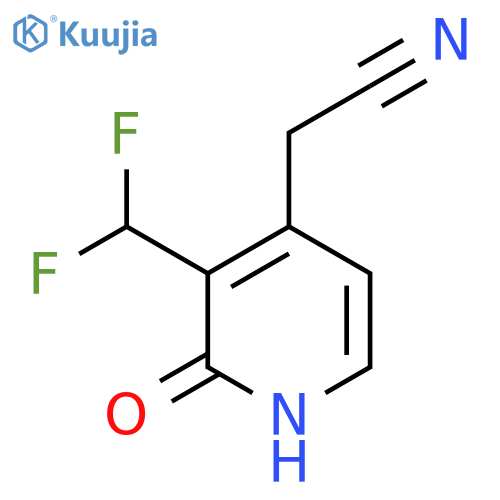 3-(Difluoromethyl)-2-hydroxypyridine-4-acetonitrile structure