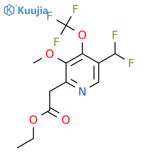 Ethyl 5-(difluoromethyl)-3-methoxy-4-(trifluoromethoxy)pyridine-2-acetate structure