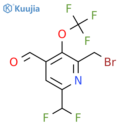 2-(Bromomethyl)-6-(difluoromethyl)-3-(trifluoromethoxy)pyridine-4-carboxaldehyde structure