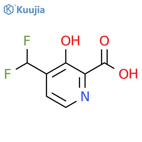 4-(Difluoromethyl)-3-hydroxypyridine-2-carboxylic acid structure