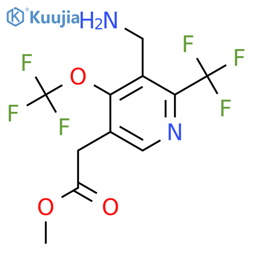 Methyl 3-(aminomethyl)-4-(trifluoromethoxy)-2-(trifluoromethyl)pyridine-5-acetate structure