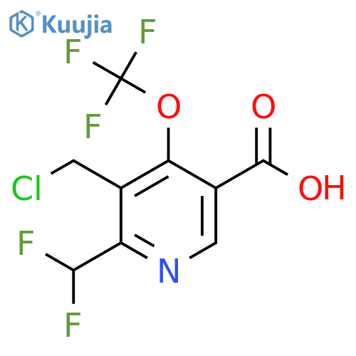 3-(Chloromethyl)-2-(difluoromethyl)-4-(trifluoromethoxy)pyridine-5-carboxylic acid structure