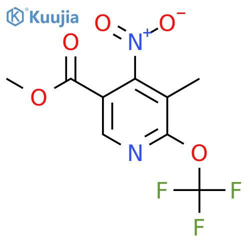 Methyl 3-methyl-4-nitro-2-(trifluoromethoxy)pyridine-5-carboxylate structure