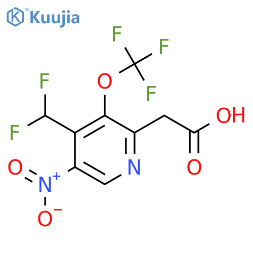 4-(Difluoromethyl)-5-nitro-3-(trifluoromethoxy)pyridine-2-acetic acid structure
