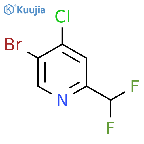 5-Bromo-4-chloro-2-(difluoromethyl)pyridine structure