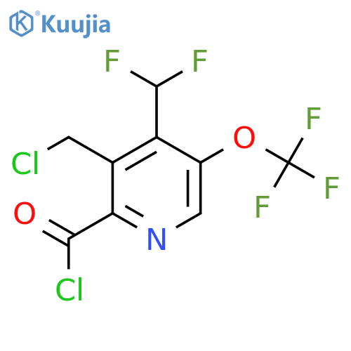 3-(Chloromethyl)-4-(difluoromethyl)-5-(trifluoromethoxy)pyridine-2-carbonyl chloride structure