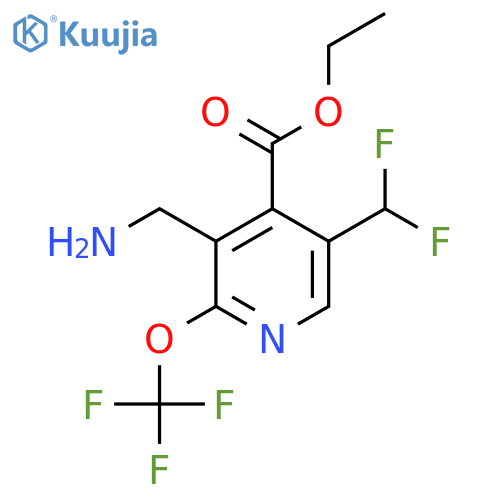 Ethyl 3-(aminomethyl)-5-(difluoromethyl)-2-(trifluoromethoxy)pyridine-4-carboxylate structure
