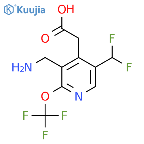 3-(Aminomethyl)-5-(difluoromethyl)-2-(trifluoromethoxy)pyridine-4-acetic acid structure