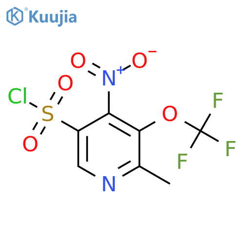2-Methyl-4-nitro-3-(trifluoromethoxy)pyridine-5-sulfonyl chloride structure