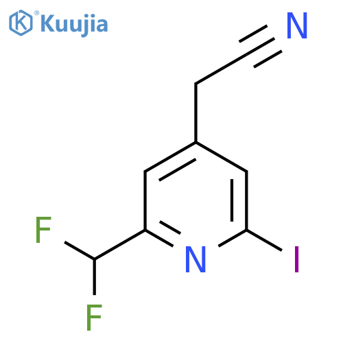 2-(Difluoromethyl)-6-iodopyridine-4-acetonitrile structure