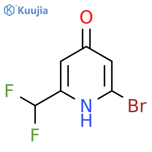 2-Bromo-6-(difluoromethyl)-4-hydroxypyridine structure