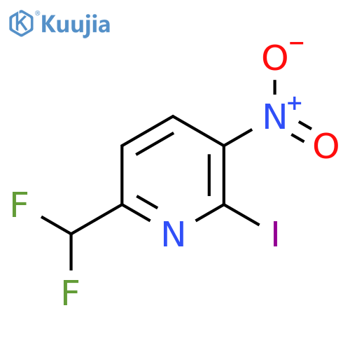 6-(Difluoromethyl)-2-iodo-3-nitropyridine structure
