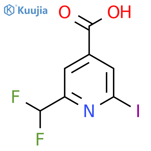 2-(Difluoromethyl)-6-iodopyridine-4-carboxylic acid structure