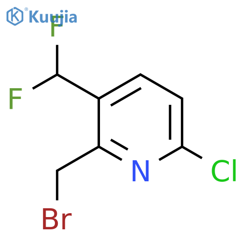 2-(Bromomethyl)-6-chloro-3-(difluoromethyl)pyridine structure