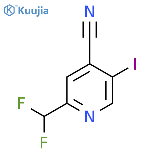 4-Cyano-2-(difluoromethyl)-5-iodopyridine structure