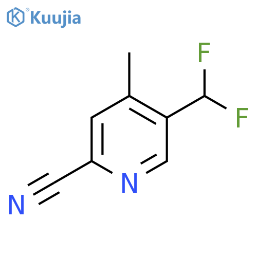 2-Cyano-5-(difluoromethyl)-4-methylpyridine structure