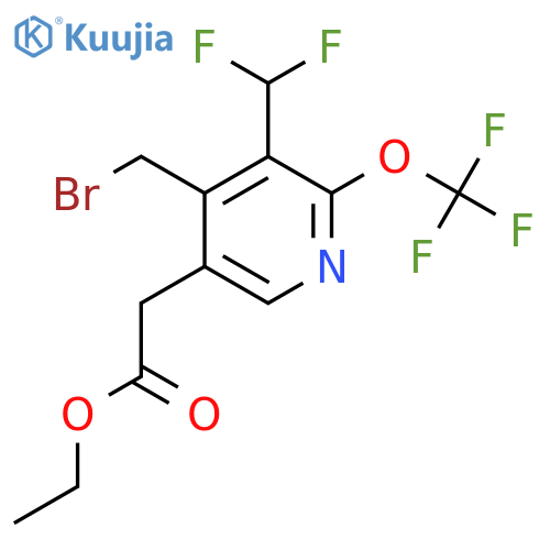 Ethyl 4-(bromomethyl)-3-(difluoromethyl)-2-(trifluoromethoxy)pyridine-5-acetate structure