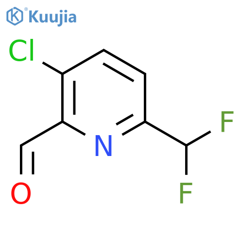 3-Chloro-6-(difluoromethyl)pyridine-2-carboxaldehyde structure