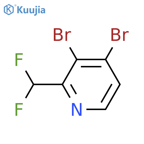 3,4-Dibromo-2-(difluoromethyl)pyridine structure