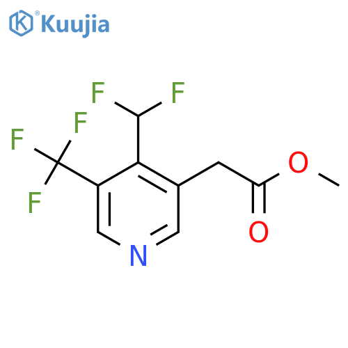 Methyl 4-(difluoromethyl)-3-(trifluoromethyl)pyridine-5-acetate structure