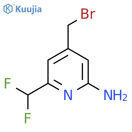 2-Amino-4-(bromomethyl)-6-(difluoromethyl)pyridine structure