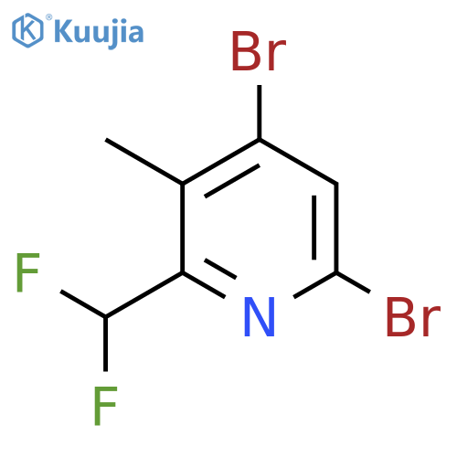 4,6-Dibromo-2-(difluoromethyl)-3-methylpyridine structure