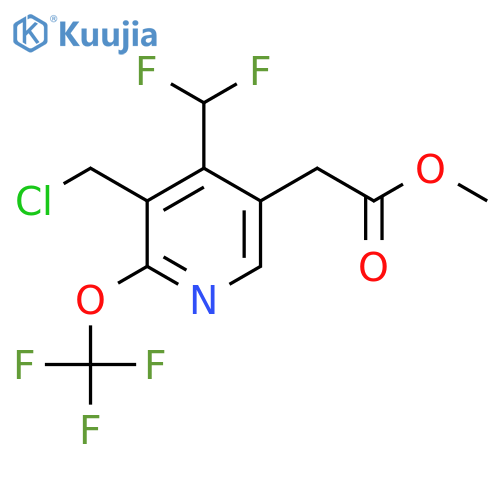 Methyl 3-(chloromethyl)-4-(difluoromethyl)-2-(trifluoromethoxy)pyridine-5-acetate structure
