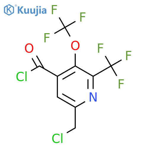 6-(Chloromethyl)-3-(trifluoromethoxy)-2-(trifluoromethyl)pyridine-4-carbonyl chloride structure