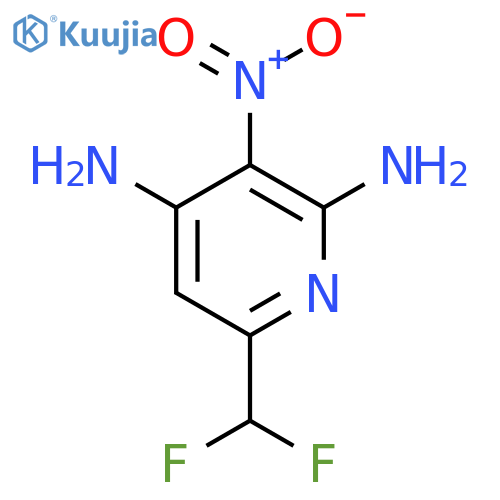 2,4-Diamino-6-(difluoromethyl)-3-nitropyridine structure
