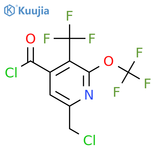 6-(Chloromethyl)-2-(trifluoromethoxy)-3-(trifluoromethyl)pyridine-4-carbonyl chloride structure