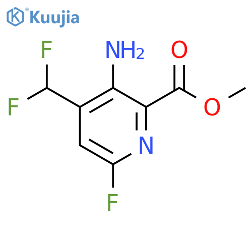 Methyl 3-amino-4-(difluoromethyl)-6-fluoropyridine-2-carboxylate structure