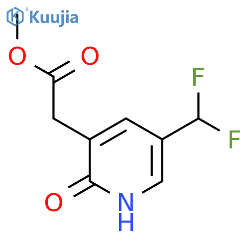 Methyl 5-(difluoromethyl)-2-hydroxypyridine-3-acetate structure
