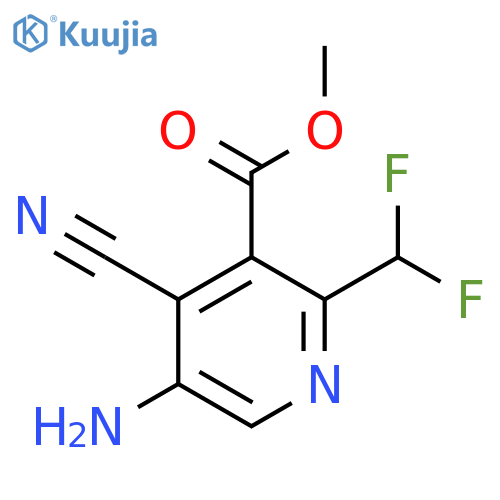 Methyl 5-amino-4-cyano-2-(difluoromethyl)pyridine-3-carboxylate structure