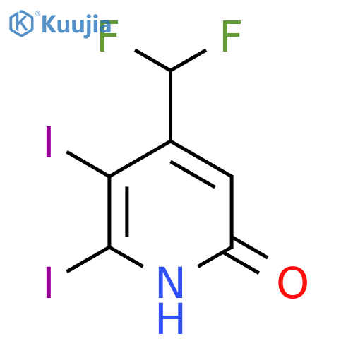 4-(Difluoromethyl)-2,3-diiodo-6-hydroxypyridine structure