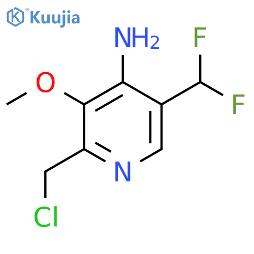 4-Amino-2-(chloromethyl)-5-(difluoromethyl)-3-methoxypyridine structure