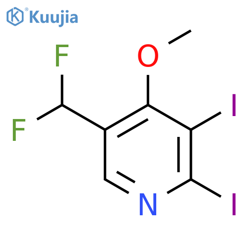 5-(Difluoromethyl)-2,3-diiodo-4-methoxypyridine structure
