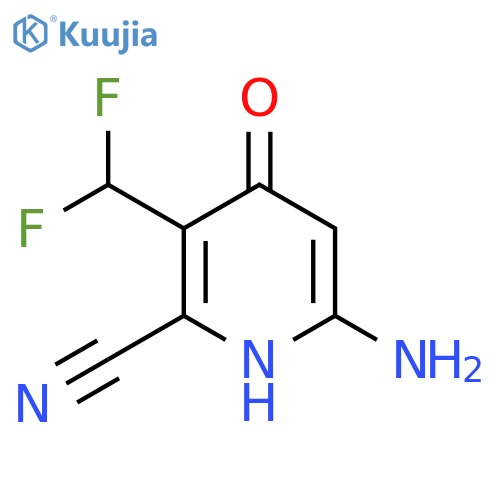 6-Amino-2-cyano-3-(difluoromethyl)-4-hydroxypyridine structure