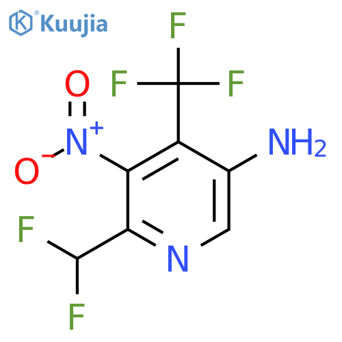 5-Amino-2-(difluoromethyl)-3-nitro-4-(trifluoromethyl)pyridine structure