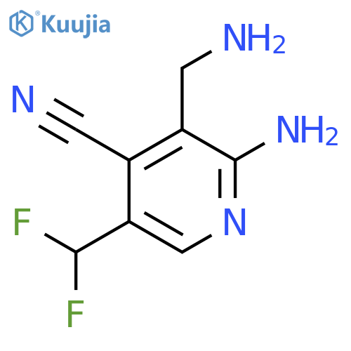 2-Amino-3-(aminomethyl)-4-cyano-5-(difluoromethyl)pyridine structure