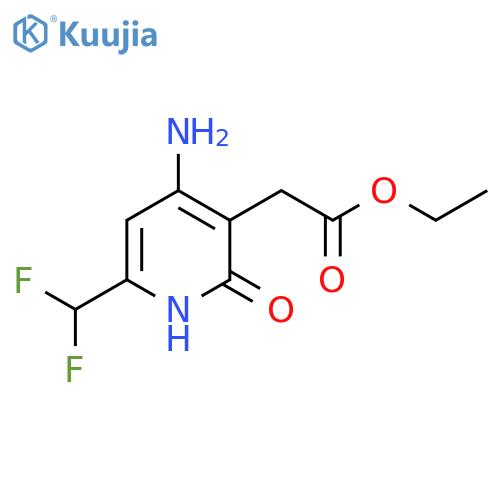 Ethyl 4-amino-6-(difluoromethyl)-2-hydroxypyridine-3-acetate structure