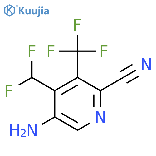 5-Amino-2-cyano-4-(difluoromethyl)-3-(trifluoromethyl)pyridine structure
