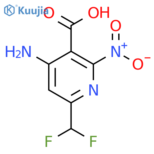 4-Amino-6-(difluoromethyl)-2-nitropyridine-3-carboxylic acid structure
